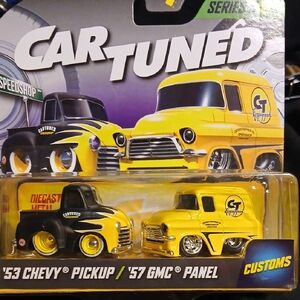 '53 Chevy Pickup & '57 GMC Panel - Car Tuned Set Yellow and Black Series 3